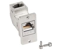 QIANRENON Connecteur RJ45 CAT6A à panneau rectangulaire 8P8C femelle vers femelle 90 °, avec blindage, pour réseau d'information médicale d'automatisation industrielle.