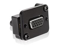 QIANRENON DB15 Connecteur VGA femelle vers femelle 3 rangées 15 trous, coupleur de panneau VGA transmet le signal vidéo analogique 1080p