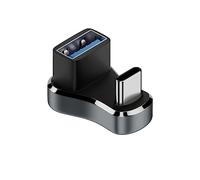 QIANRENON Extra Large USB C à USB3.1 U Forme Angle Adaptateur 10Gbps Type C mâle à USB3.1 Femelle 180 degré Large Distance Connecteur OTG,36W (C à A),LED lumière/Al Alliage,pour Steam Deck Tablette