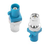 QIANRENON Fakra Z mâle vers SMA mâle adaptateur RF bleu eau Fakra Z Plug vers SMA Plug Coaxial Antenna Connecteur Convertisseur 50 Ω pour antenne de navigation GPS de voiture