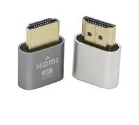 QIANRENON Fiche adaptateur d'affichage virtuel HDMI 4K. Simulateur d'écran trompeur, 3840x2160@60Hz, Convient pour l'extraction d'Ethereum ETH ZEC BTC, 2 Pcs