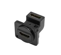 QIANRENON HDMI 90 Degrés Montage sur Panneau Connecteur Traversant 4K HDMI Femelle à Femelle Prise Encastrée,pour Transmission de Signal Multimédia Audio/Vidéo Numérique HD