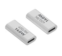 QIANRENON Lot de 2 adaptateurs de données 140 W USB 4.0 C femelle vers femelle 40 Gbit/s USB 4.0 Type C Jack vers Jack PD140W/8K @ 60 Hz, coque en aluminium, pour Thunderbolt 3 iPhone 15 Steam Deck