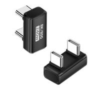 QIANRENON Lot de 2 adaptateurs de données USB C 80 Gbit/s en forme de U PD240W USB de type C mâle vers mâle à angle de 180 ° Connecteur de charge rapide USB 4.0 C pleine fonction en forme de U, 8 K