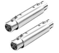 QIANRENON Lot de 2 adaptateurs d'extension XLR vers XLR femelle 3 broches XLR femelle vers femelle Connecteur microphone XLR symétrique Dock Jack pour extension de haut-parleurs de scène XLR