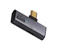 QIANRENON PD100W Adaptateur USB C 1 vers 2 10 Gbps USB type C mâle vers 2 prises femelle Connecteur USB C casque charge 2 en 1 simultanément transfert de données pour smartphone, tablette, Steam Deck