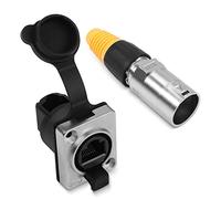 QIANRENON RJ45 Etanche 90° Angle Connecteur CAT6 RJ45 8P8C Panneau Montage Extérieur Réseaux Adaptateur, RJ45 Réseaux Industriel Connexion connecteurs, étanche IP65, (RJ45 90° Prise +Gaine de câble)