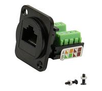 QIANRENON RJ45 sans Soudure Montage Panneau Adaptateur Cat5E RJ45 8P8C Femelle vers Borne câblage Sertissage Module Connecteur, pour D Panneau /XLR Panneau Montage