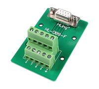 QIANRENON RS232 DB9 Femelle Connecteur Breakout Board DB9 Femelle vers Bloc Terminal Sans Soudure Adaptateur RS232 DB9 Série Test Bornier Module, pour DB9 Série Communication Prototypage et Dépannage
