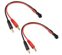 QIANRENON SM à Fiche Banane 4MM Adaptateur Câble 14AWG SM mâle à 4.0mm Banana Plug Lithium Batterie B6 Balance Charge Connecteur Lead, pour Voiture RC aéromodélisme quadcoptère, 25cm/9.8in,2Pcs