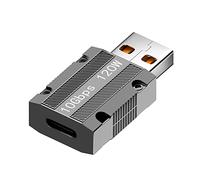 QIANRENON USB 3.1 vers USB C Adaptateur Mecha Cyberpunk Style 10Gbps USB3.1 mâle vers Type C Femelle donnée Convertisseur,Zn Alliage/Artisanat/Cadeau, Support PD120W, 4K Audio et vidéo Transmission