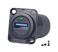 QIANRENON USB3.0 Connecteurs de Traversée à Montage sur Panneau USB3.0 Femelle à Femelle Prise Encastrée, avec Indicateur LED, pour Le Transfert de Données et la Recharge