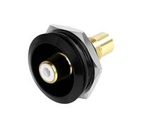 QIANRENON Vergoldet RCA Eingebettet Gewinde Runder Adapter, RCA Buchse auf Buchse Panel Montage AV Anschluss, für TV, Subwoofer, Lautsprecher, Verstärker, Phono, S/PDIF, (weiß)