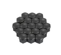QIANRUIA 20 Pcs Capuchon D'écrou de Roue pour Maserati Grecale Folgore 2025, Capuchons Protection Hexagonal Écrou Cache-Boulons Décoration Extérieure,Black-19mm