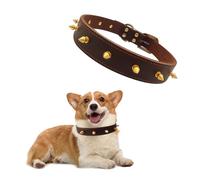 Qianruida Collier en Cuir Clouté à Pointes pour Chien Anti-Morsure Réglable Individualité Collier Rivet Spike Colliers pour Petits Chiens De Taille Moyenne - L