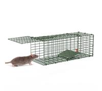 Qianruida Piege Rat 30 x 11 x 11 cm Piege a Souris Métalliques Réutilisables Efficaces et Durables Peut être Utilize pour Attraper Souris Campagnols Grenouilles et Lapins Vert