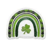 QianSiLi Accessoires de la Saint-Patrick - 7,6 cm - Écusson brodé à thermocoller ou à coudre - Trèfle irlandais porte-bonheur - Pour vêtements, t-shirts, sacs à dos, chapeaux, jeans, vestes, sacs
