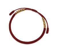 QianSiLi Bracelet Bouddhiste, Handmade: Bracelets Tibetain Femme Homme, Taille Ajustable Bracelet Rouge Porte Bonheur, Bracelet Fil Rouge Unisexe Couples Famille