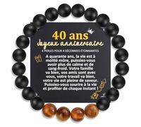 QianSiLi Bracelet Élastique Homme - Cadeau Personnalisé pour Son, Copain, Papa, Amie, Papy, Colleague