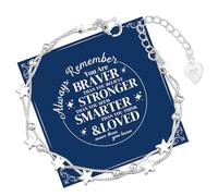 QianSiLi Bracelet en argent 925 pour femme - Mini étoiles - Perles superposées - Cadeau pour fille, sœur, amie, nièce, amoureuse, anniversaire, Noël, Small, Acier inoxydable Argent sterling, Pas de