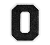 QianSiLi Lettre Thermocollante Textile, Patch Thermocollant Vetement Pour Vestes, Manteaux, Chemises, Sacs, Jeans, Sacs à Dos (11,45cm,Noir,O)