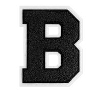 QianSiLi Lettre Thermocollante Textile, Patch Thermocollant Vetement Pour Vestes, Manteaux, Chemises, Sacs, Jeans, Sacs à Dos (11,45cm,Noir,B)