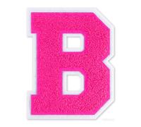 QianSiLi Lettre Thermocollante Textile, Patch Thermocollant Vetement Pour Vestes, Manteaux, Chemises, Sacs, Jeans, Sacs à Dos (11,45cm,Rose,B)