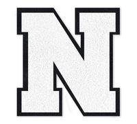 QianSiLi Lettre Thermocollante Textile, Patch Thermocollant Vetement Pour Vestes, Manteaux, Chemises, Sacs, Jeans, Sacs à Dos (11,45cm,Blanc,N)