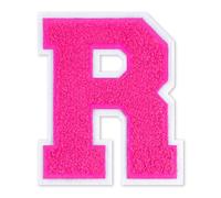 QianSiLi Lettre Thermocollante Textile, Patch Thermocollant Vetement Pour Vestes, Manteaux, Chemises, Sacs, Jeans, Sacs à Dos (11,45cm,Rose,R)