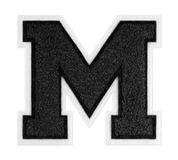 QianSiLi Lettre Thermocollante Textile, Patch Thermocollant Vetement Pour Vestes, Manteaux, Chemises, Sacs, Jeans, Sacs à Dos (11,45cm,Noir,M)