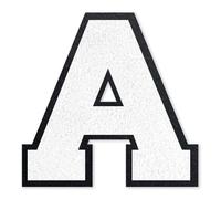 QianSiLi Lettre Thermocollante Textile, Patch Thermocollant Vetement Pour Vestes, Manteaux, Chemises, Sacs, Jeans, Sacs à Dos (11,45cm,Blanc,A)