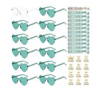 Qiantull JGA Lunettes d'équipe de mariée chouchou pour cheveux Cœur Lunettes de soleil Bride Bracelet Lunettes de fête Femmes Bracelets JGA Accessoires de décoration pour enterrement de vie de jeune