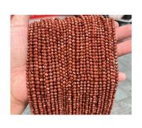 Qiantull Lot de 108 perles rondes en pierre naturelle avec trou - 3 mm - Perles en vrac - Pour la fabrication de bijoux, bracelets, colliers - 21#