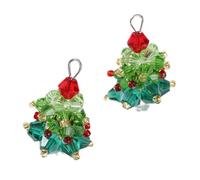 Qiantull Lot de 6 pendentifs en acrylique pour sapin de Noël - Breloques décoratives pour bricolage - Accessoires pour la fabrication de bijoux DIY - Colliers - Bracelets - Boucles d'oreilles