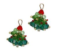 Qiantull Lot de 6 pendentifs en acrylique pour sapin de Noël - Breloques décoratives pour bricolage - Accessoires pour la fabrication de bijoux DIY - Colliers - Bracelets - Boucles d'oreilles