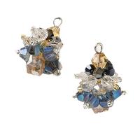 Qiantull Lot de 6 pendentifs en acrylique pour sapin de Noël - Breloques décoratives - Pour bricolage - Bijoux - Accessoires pour la fabrication de bijoux DIY - Colliers - Bracelets - Boucles