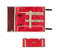 Qiantull Sac de rangement pour piquets de tente, marteau, sac de rangement, sac à outils, sac à roulettes, sac Oxford, accessoires pour camping, randonnée, voyage, rouge, 64 x 44 cm