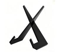 Qiantull Support d'assiettes, de livre de cuisine, de disques, de livres, d'assiettes, de livre de cuisine, de cadre photo, support pour CD, recettes, couverts, livres, noir, 16 x 11 x 12 cm