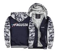 QIANYIFU Sweats à Capuche pour Hommes Sweat-Shirt pour M.V Winter Hoody Fleece Hoodie Jackets Full Zip Warm Thick Coats Camo-4 S