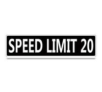 Qianyin Panneau en métal avec limite de vitesse de 42 km/h - Inscription Slow Down Traffic - Vintage - 40,6 x 10,2 cm - Décoration murale en fer pour maison, ferme, bar, café, garage, intérieur et
