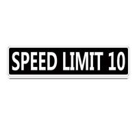 Qianyin Plaque en métal avec limite de vitesse de 26 km/h - Inscription « Slow Down Traffic » - Vintage - 40,6 x 10,2 cm - Décoration murale en fer pour maison, ferme, bar, café, garage, intérieur et