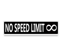 Qianyin - Plaque en métal « No Speed Limit MPH » - Inscription « Slow Down Traffic » - 40,6 x 10,2 cm - Décoration murale en fer pour maison, ferme, bar, café, garage, intérieur et extérieur