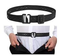 Qianyu Ceinture de maintien réglable pour chemises Tuckers Lock Sous-vêtements Ceinture antidérapante anti-plis pour homme femme Travail quotidien Grande taille décontractée, Noir , taille unique