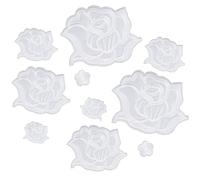Qianyu Lot de 10 écussons brodés à repasser - Thermocollants - 14 x 12 cm - Pour pantalons, jeans, chemises, vêtements, travaux manuels, t-shirt - Blanc