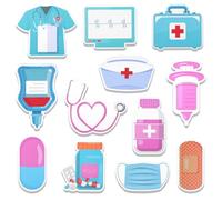 Qianyu Lot de 12 mini blocs de notes autocollantes amusantes pour infirmière, étudiant, fournitures pour hôpitaux, écoles et infirmières