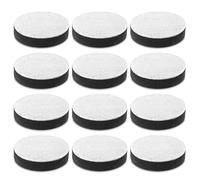 Qianyu Lot de 12 rehausseurs de meubles autocollants antidérapants pour meubles - 6,5 cm de diamètre - Ajoute une hauteur de 1,5 cm aux pieds de meubles avec sous-couche en feutre