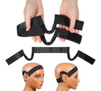 Qianyu Lot de 2 bandeaux de perruque pour oreilles avant en dentelle - Sans coupe - Doux - Avec découpes d'oreilles - Antidérapantes - Élastique en forme de C - Bandeau confortable pour femme