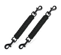 Qianyu Lot de 2 colliers de sécurité tressés faits à la main avec crochet de sangle de sécurité réglable à double extrémité pour harnais de chien, animal domestique, entraînement, marche, course à
