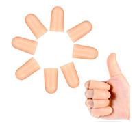 Qianyu Lot de 8 protège-doigts en gel - Couleur peau - Imperméables - Réutilisables - Soulagement de la douleur - Pour couper les fissures et morsures
