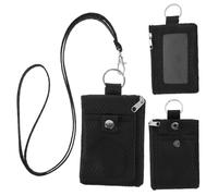 Qianyu Petit portefeuille minimaliste avec blocage RFID pour femme/homme, résistant à l'eau, étui à fermeture éclair avec fenêtre, pochette tour de cou avec porte-clés et fermeture éclair pour cartes